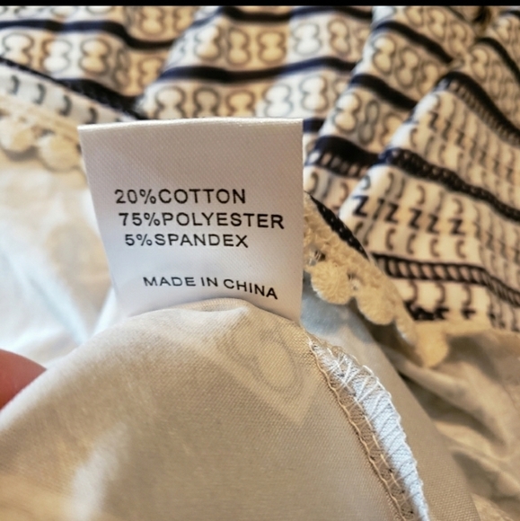 Bohemian Style Print Lace Patchwork Dress Medium - Picture 5 of 5